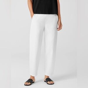 EILEEN FISHER NWT 2X Cotton Hemp Lantern Pants in White • The “Unjean”